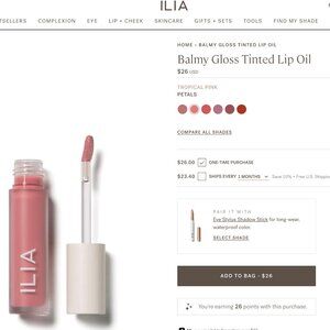 ILIA Balmy Gloss Tinted Lip Oil - Petals